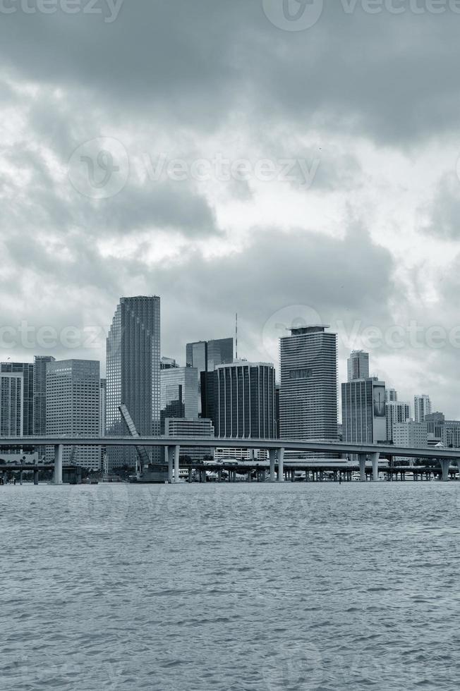 Miami skyline view photo