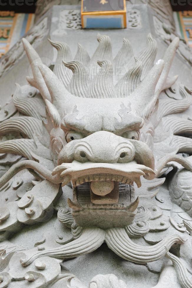 Dragon statue closeup photo