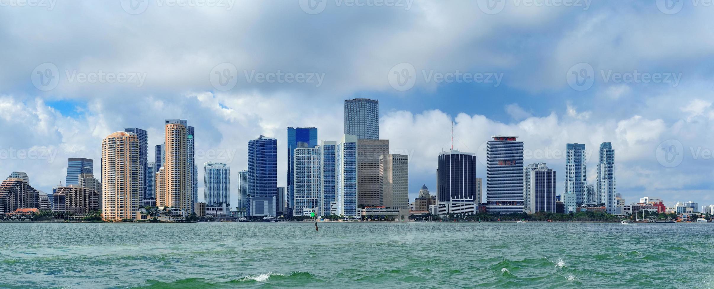 Miami skyline view photo