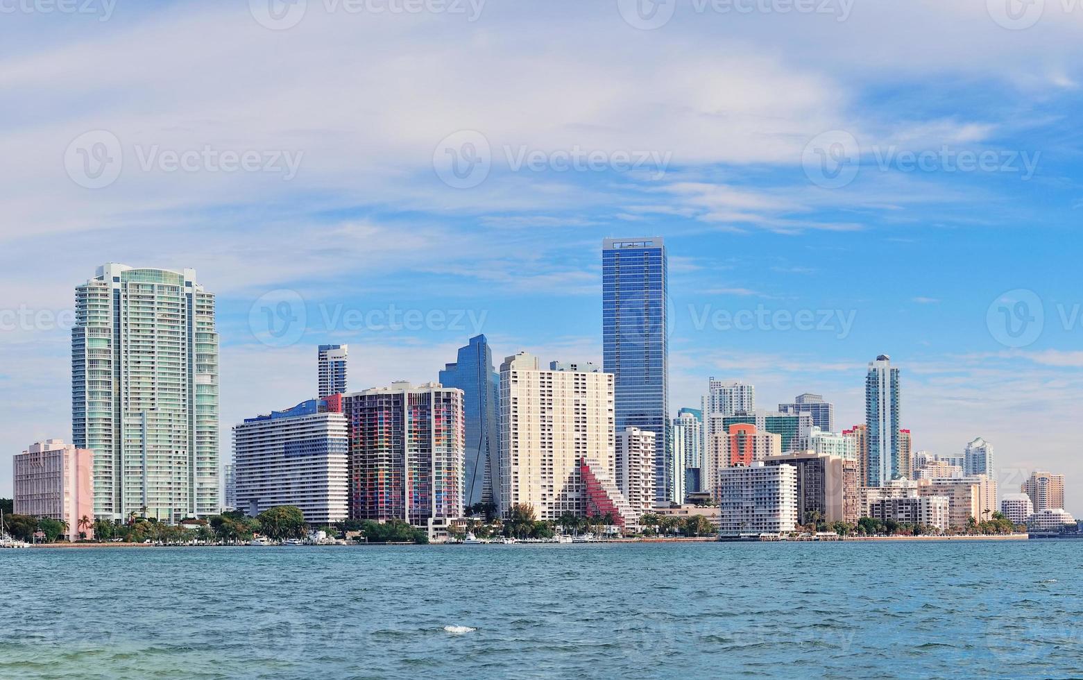 Miami skyline view photo