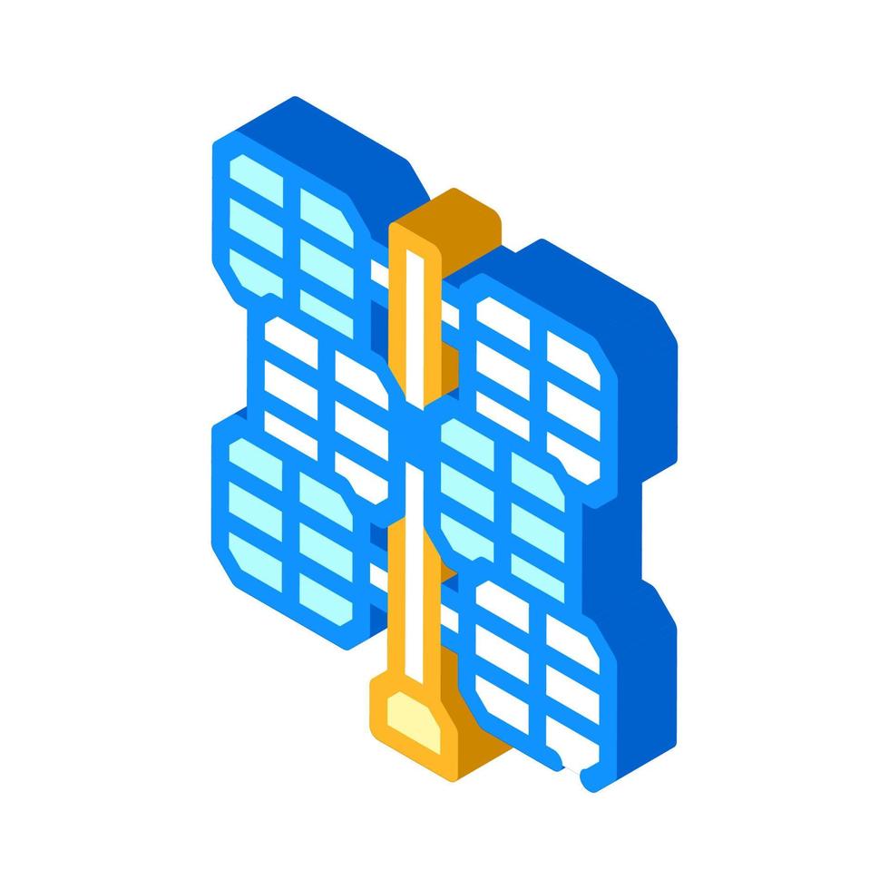 solar panel energy system isometric icon vector illustration
