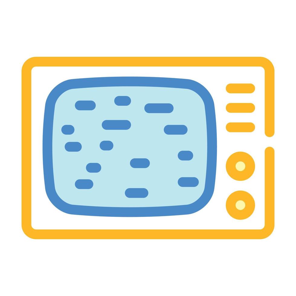 signo de ilustración de vector de icono de color de tv vintage