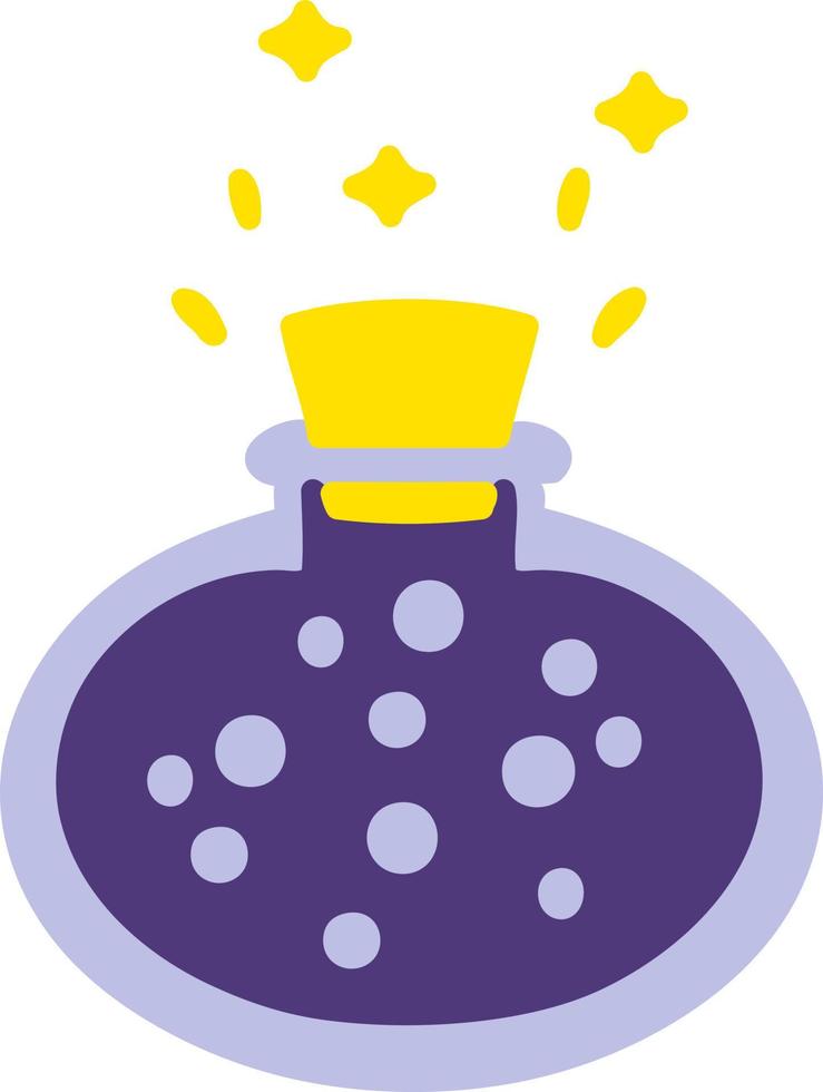 bubbling potion bottle vector