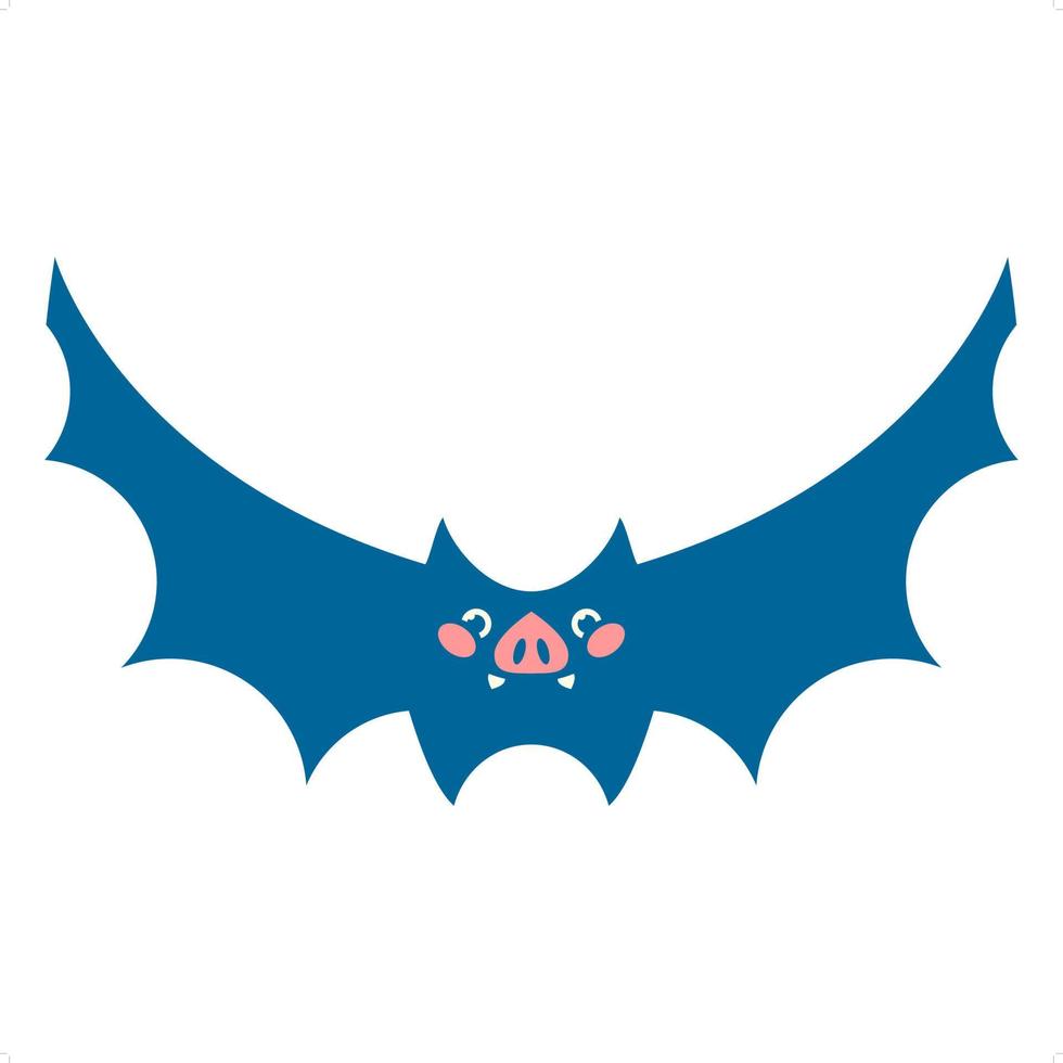 cute halloween bat vector
