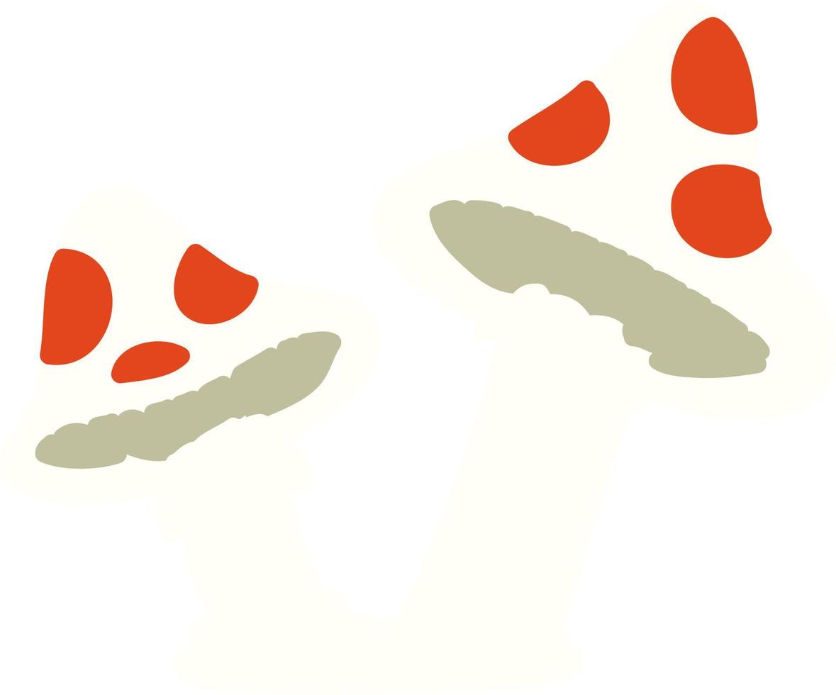 poisonous mushroom pair vector