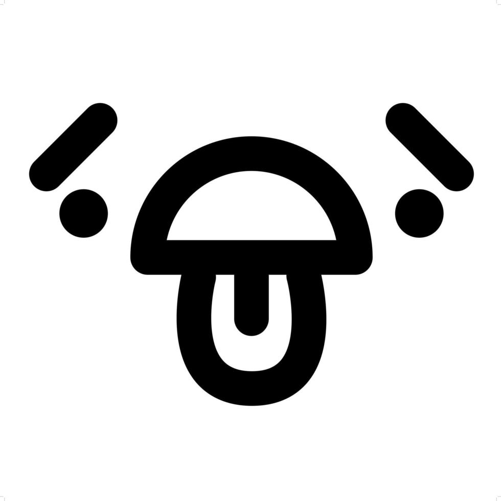 exhausted face with raised eyebrows icon vector