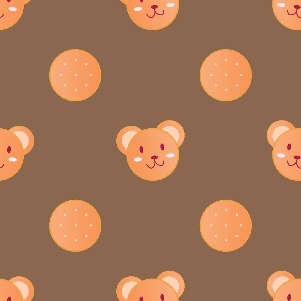 cute bear cracker seamless pattern for digital printing vector