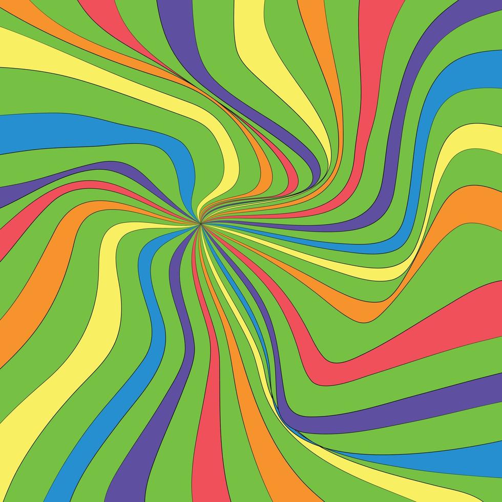 Vector Retro Groovy Vibrant Background 70s
