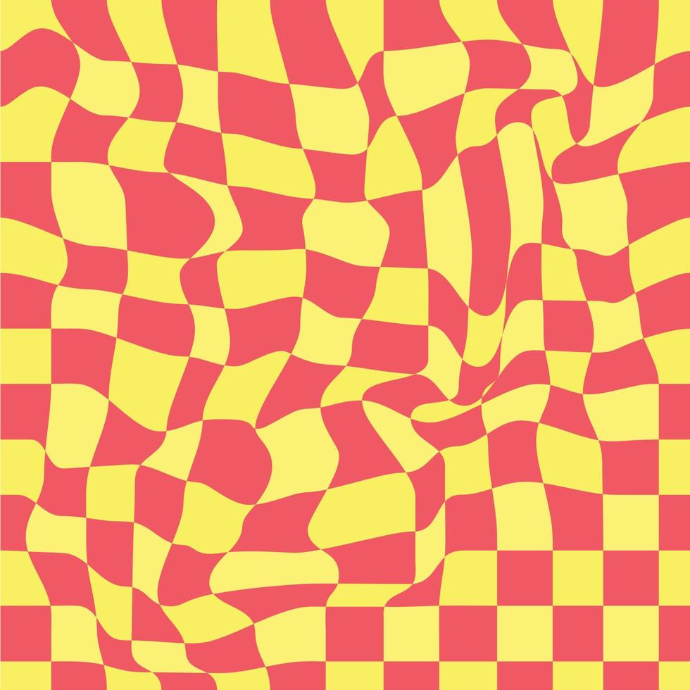 Retro Groovy Trippy Grid Wallpaper 70s vector