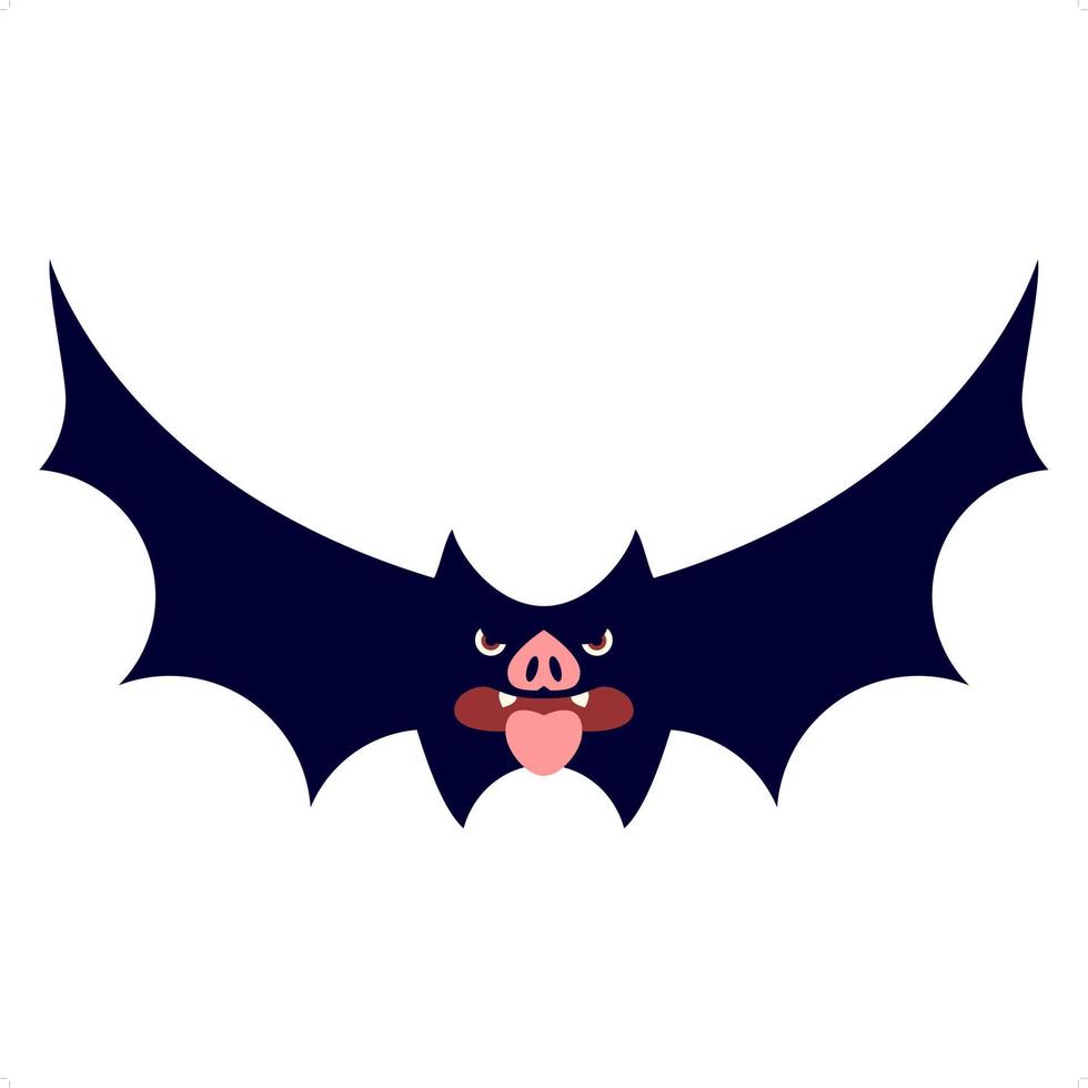espeluznante murciélago de halloween vector