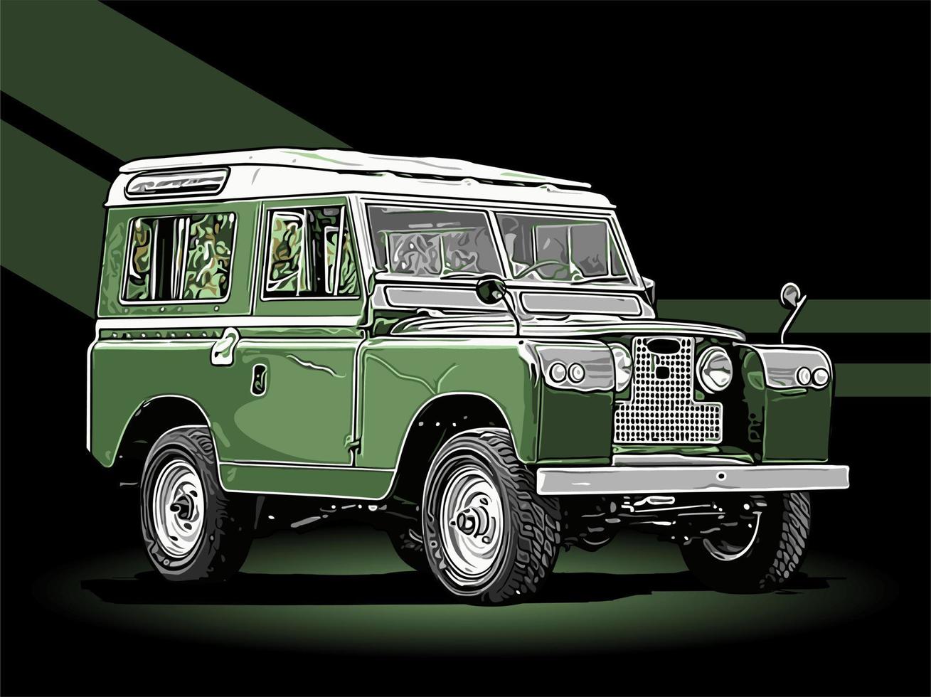 retro suv car vector template...