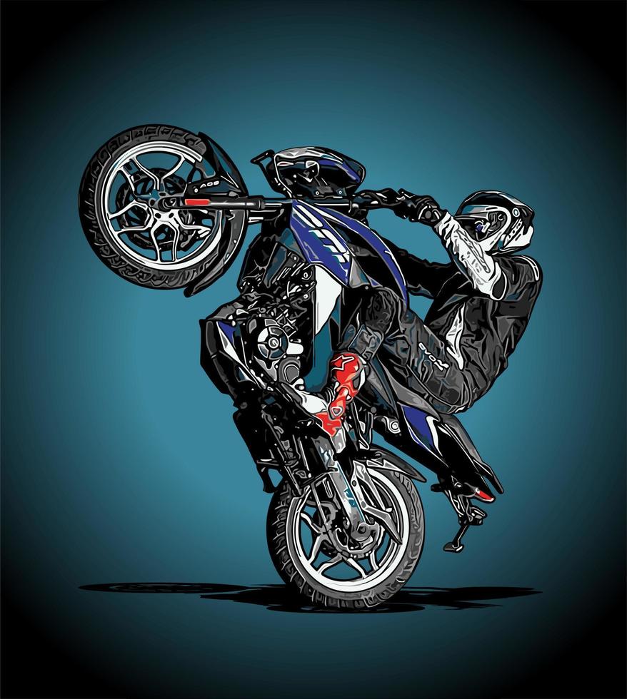 motor wheelie vector template...