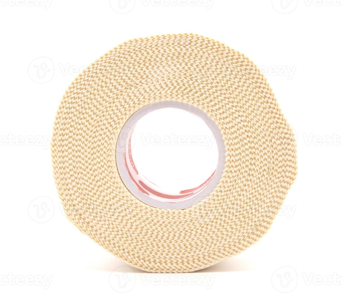 Medical bandage roll isolated on white background photo