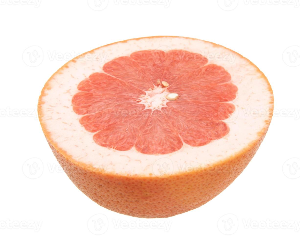 Grapefruit sliced isolated on white background photo