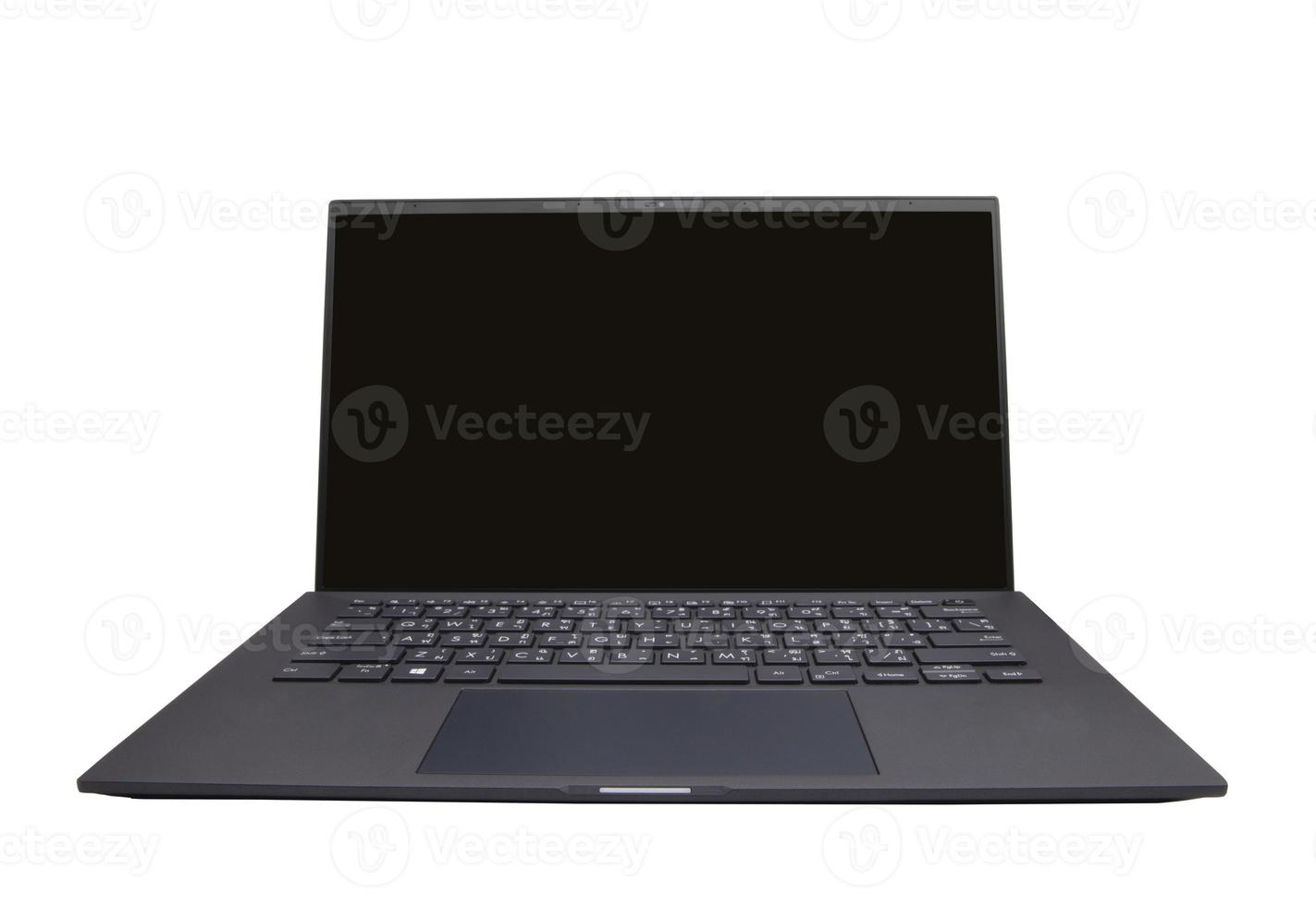 Computer notebook isolated on white background photo