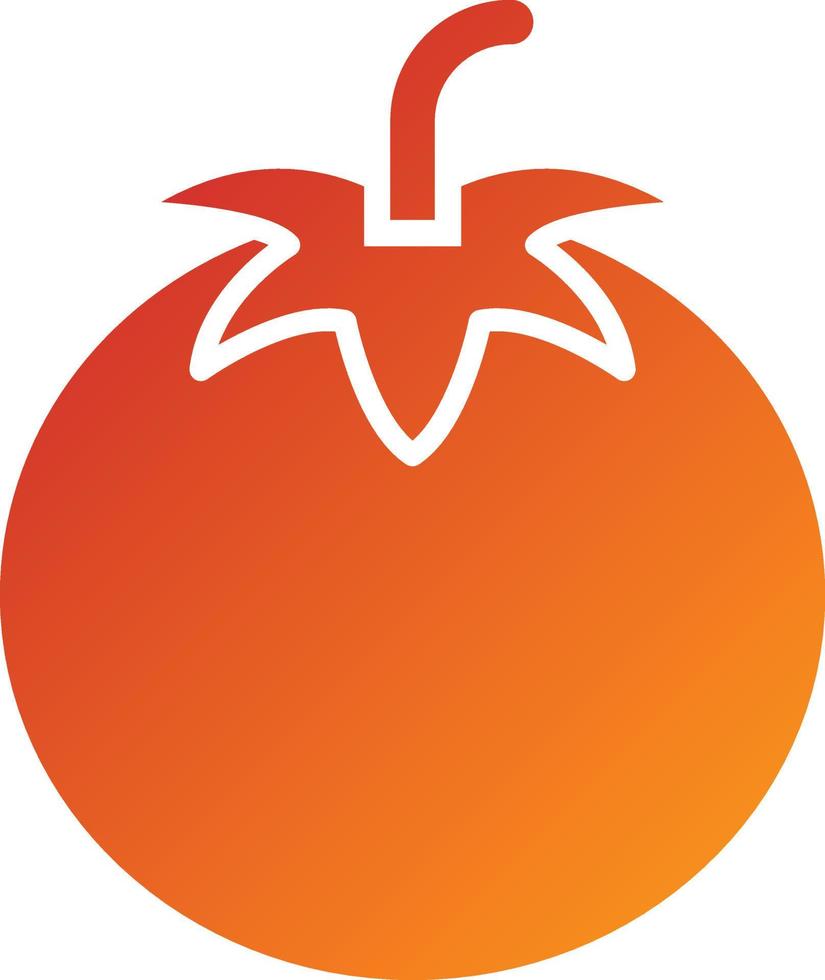 estilo de icono de tomate vector