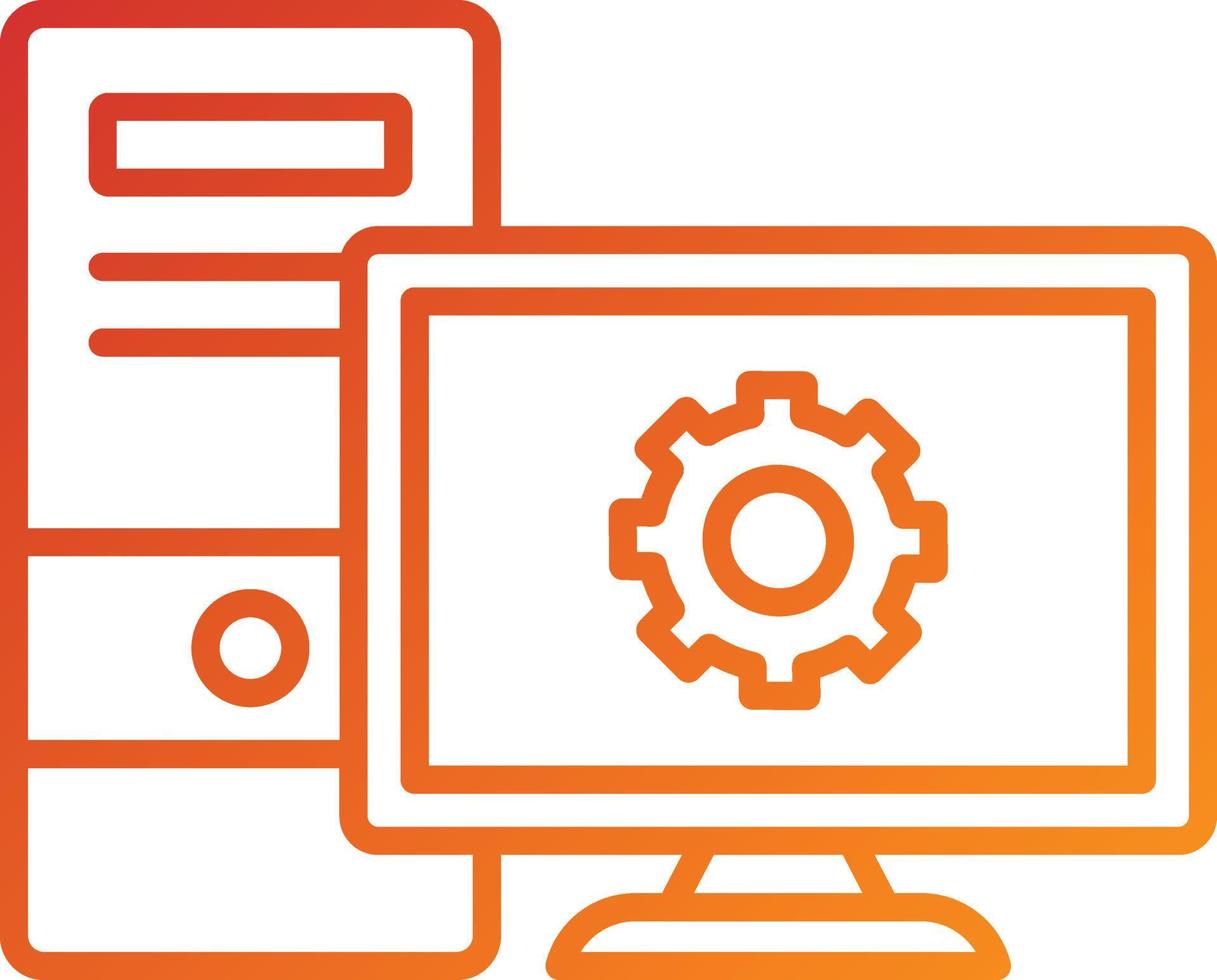 Workstation Icon Style vector