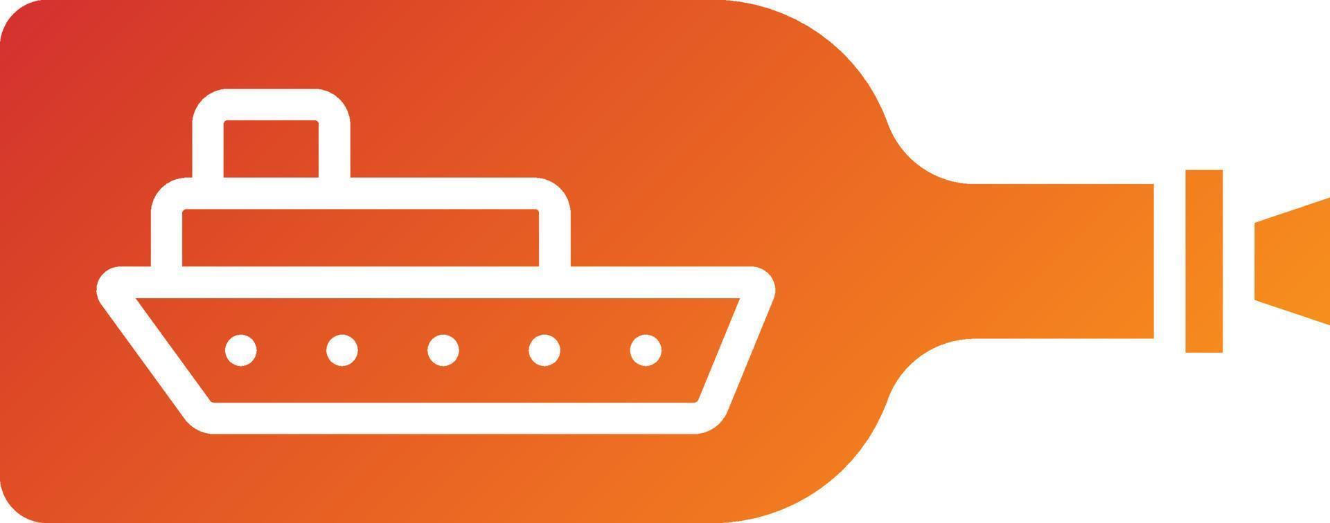 Ship Bottle Icon Style vector
