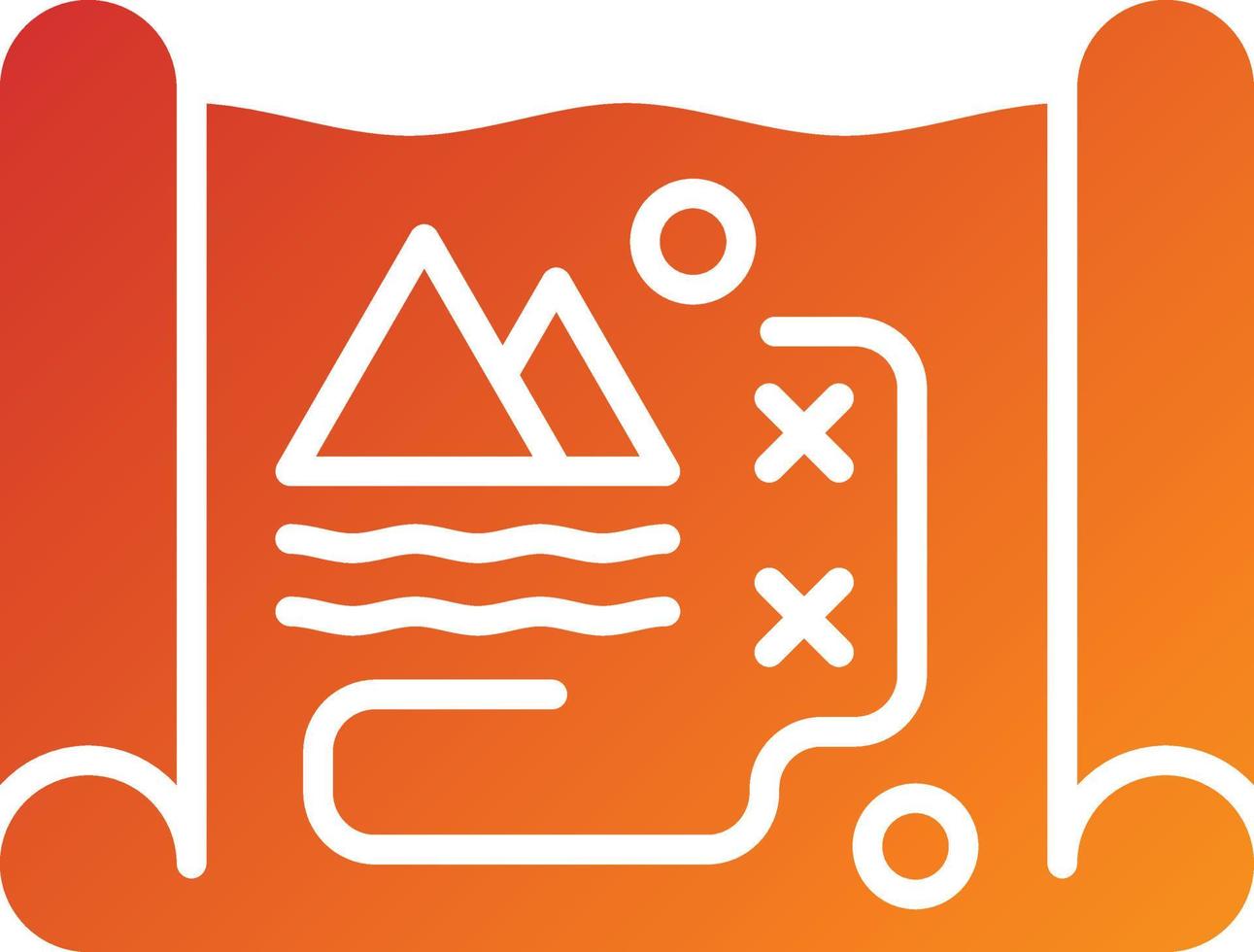 Treasure Map Icon Style vector