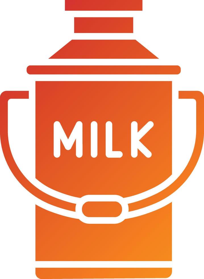 estilo de icono de cubo de leche vector