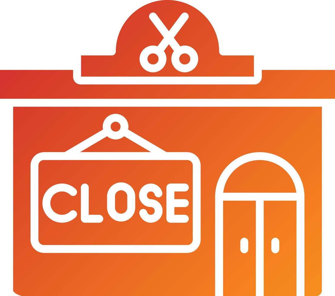 Close Shop Icon Style vector