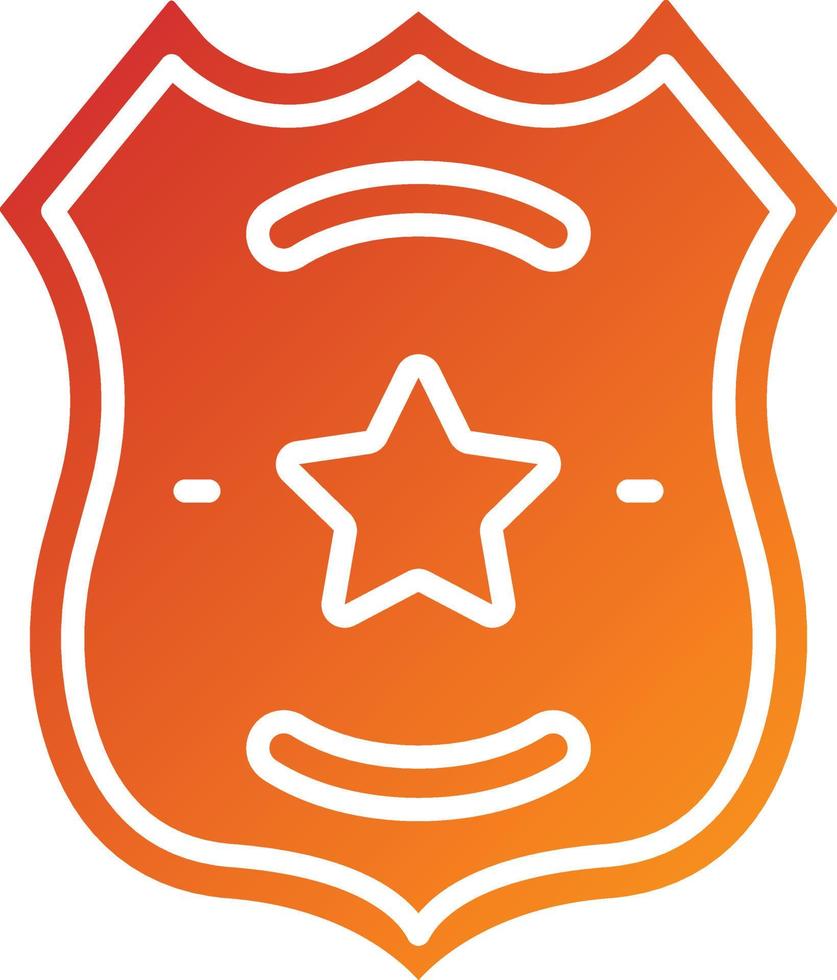 Police Badge Icon Style vector