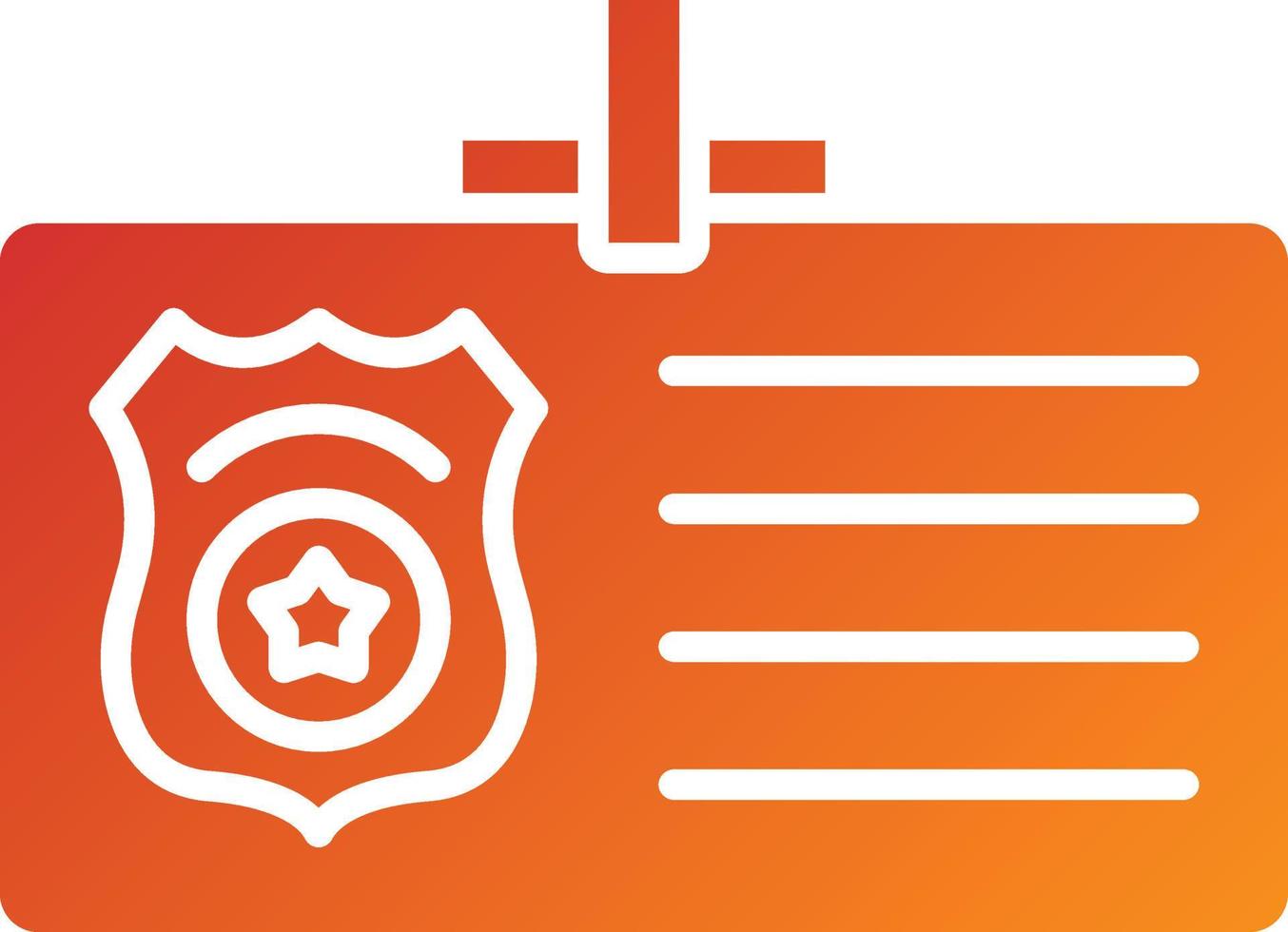 Police ID Card Icon Style vector