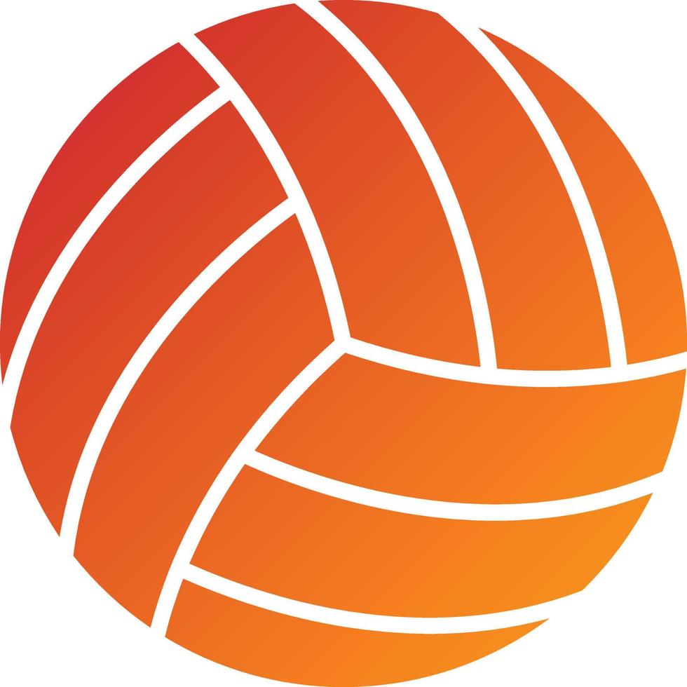 estilo de icono de voleibol vector