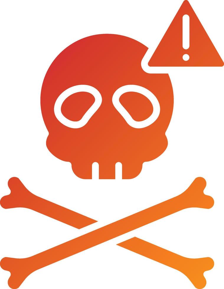 estilo de icono de peligro pirata vector
