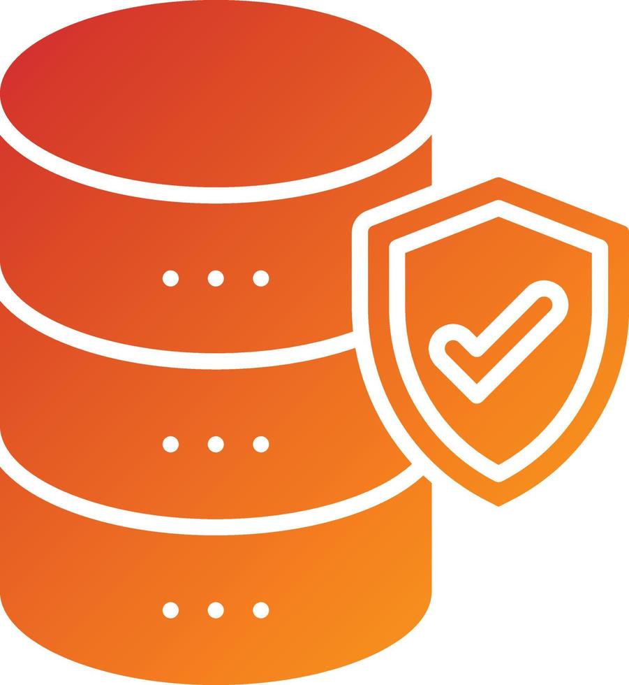 Database Security Icon Style vector