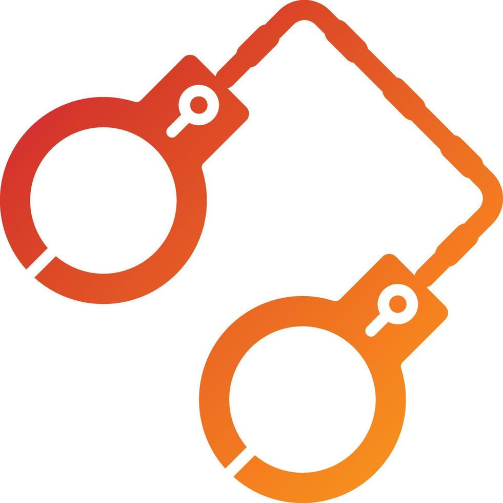 Handcuffs Icon Style vector