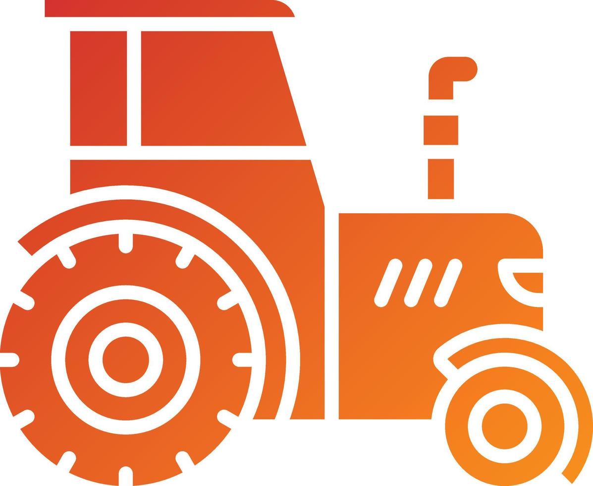 estilo de icono de tractor vector