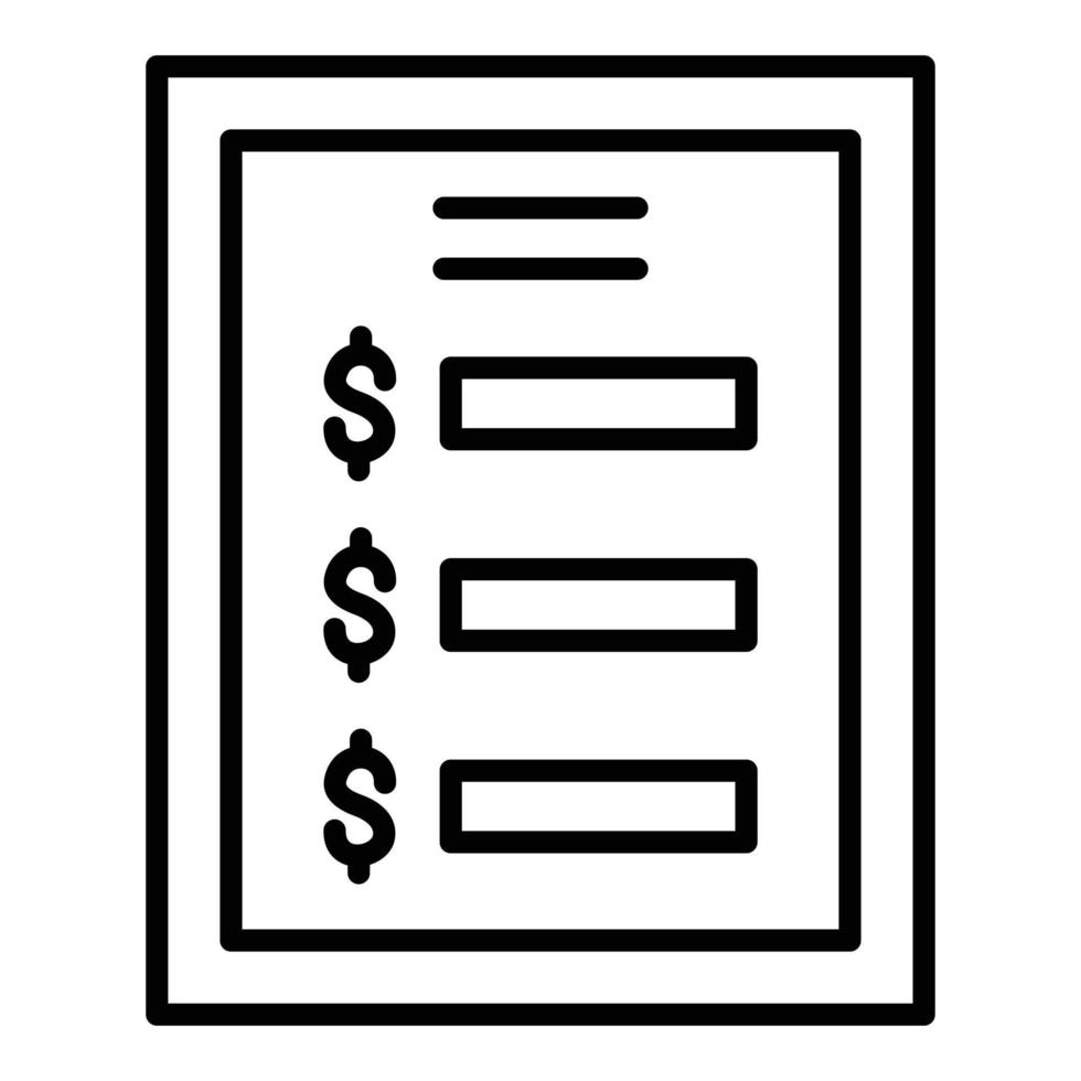 Price List Icon Style vector