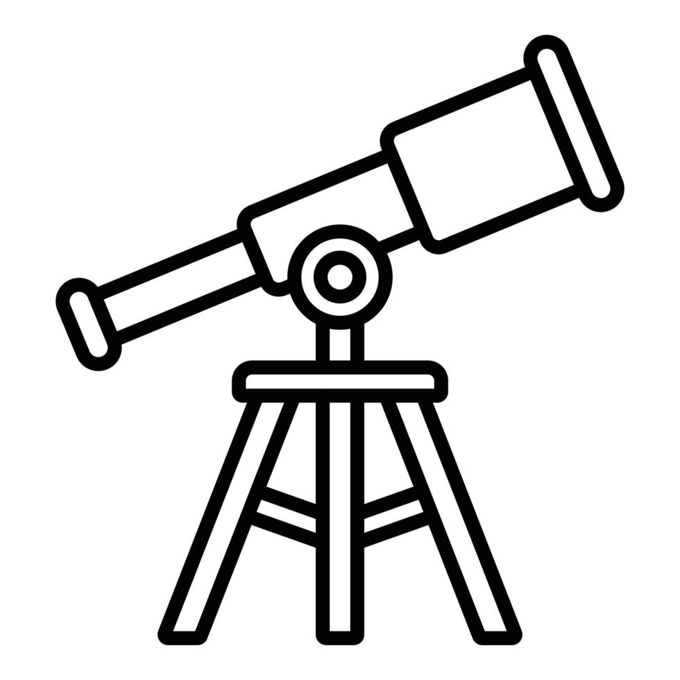 estilo de icono de telescopio vector