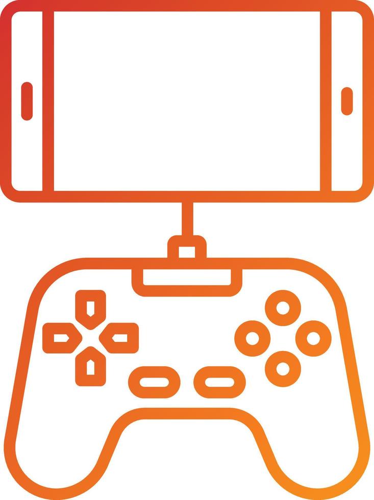 Mobile Game Console Icon Style vector