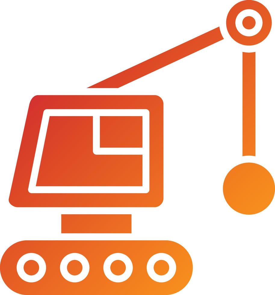 Demolition Crane Icon Style vector