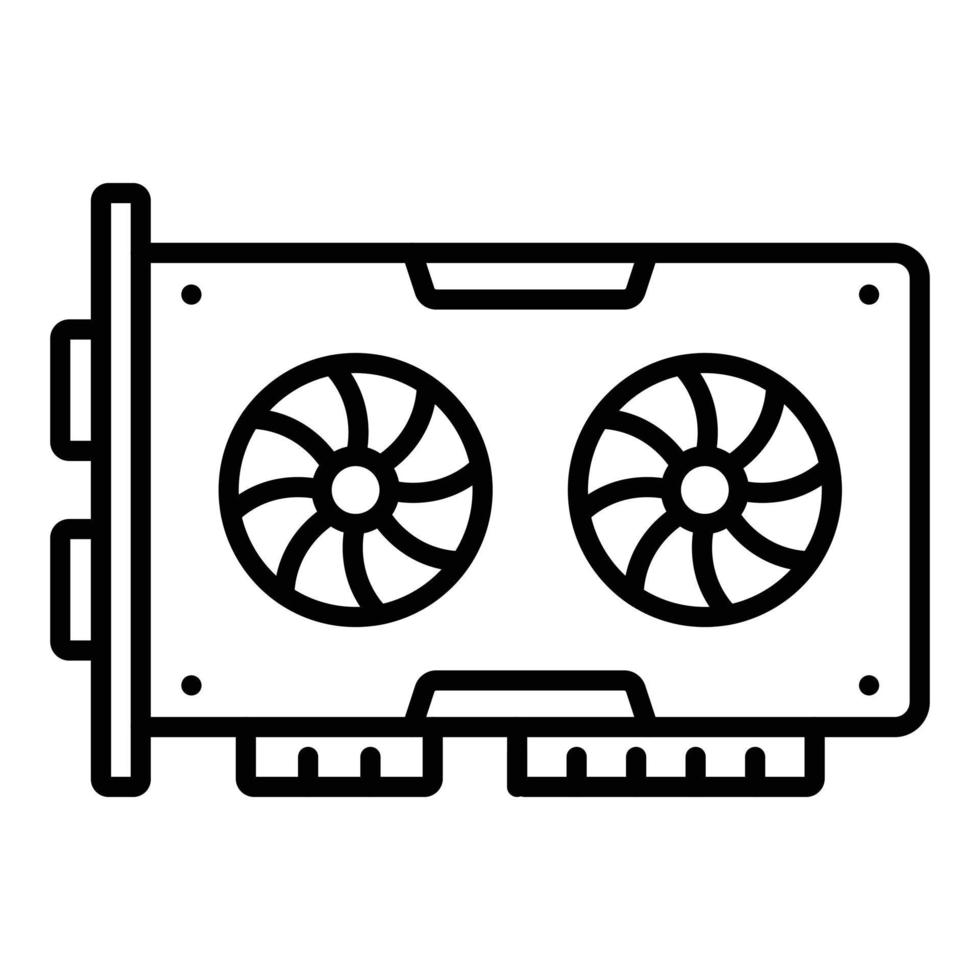 Vga Card Icon Style vector