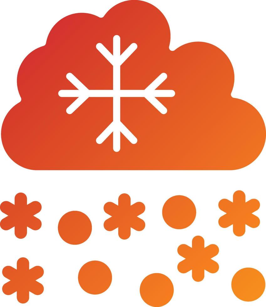 estilo de icono de nieve pesada vector