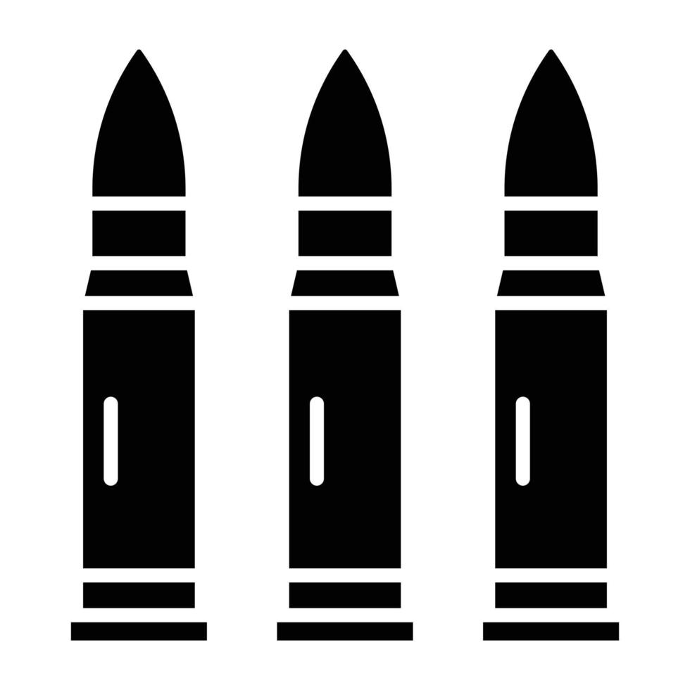 estilo de icono de municiones vector