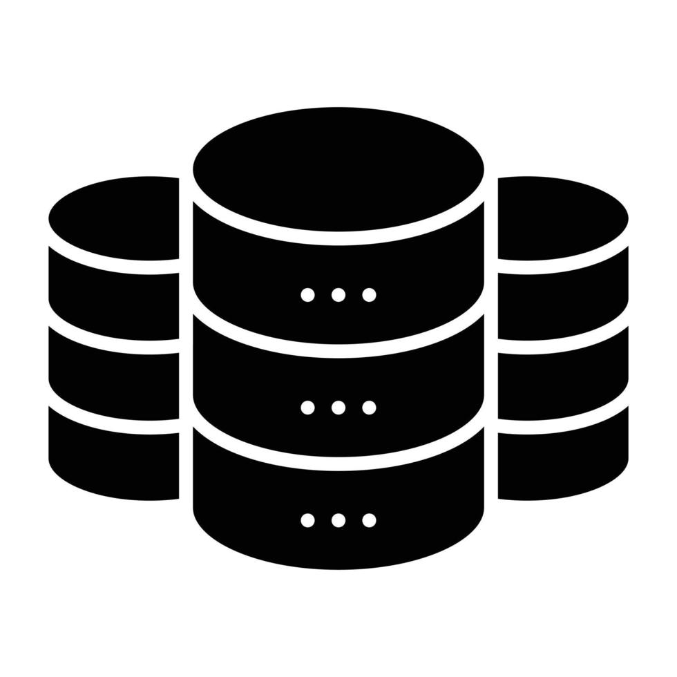 estilo de icono de base de datos vector