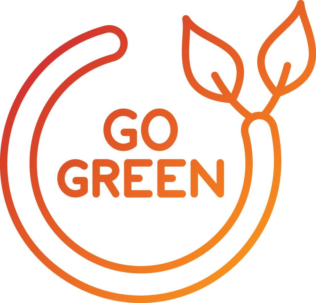 Go Green Icon Style vector