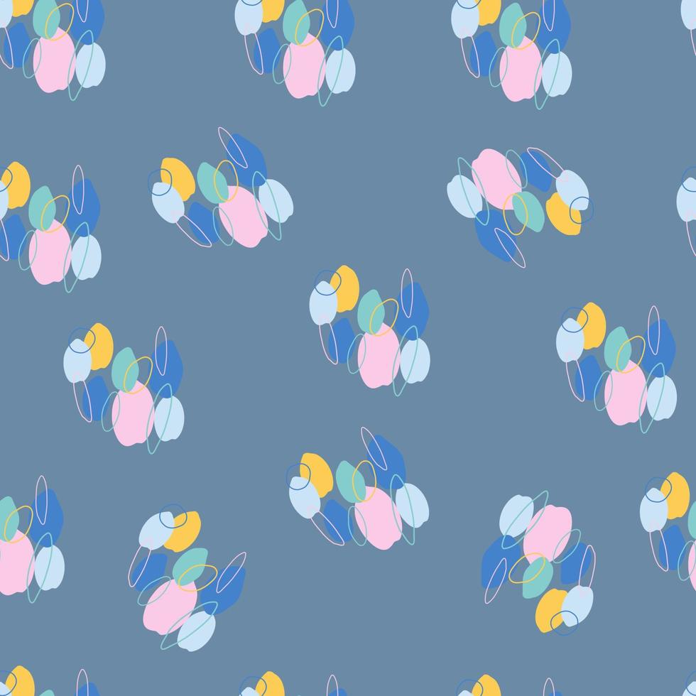 Seamless abstract pattern with hand-drawn dots arranged chaotically festive confetti and cute circles vector