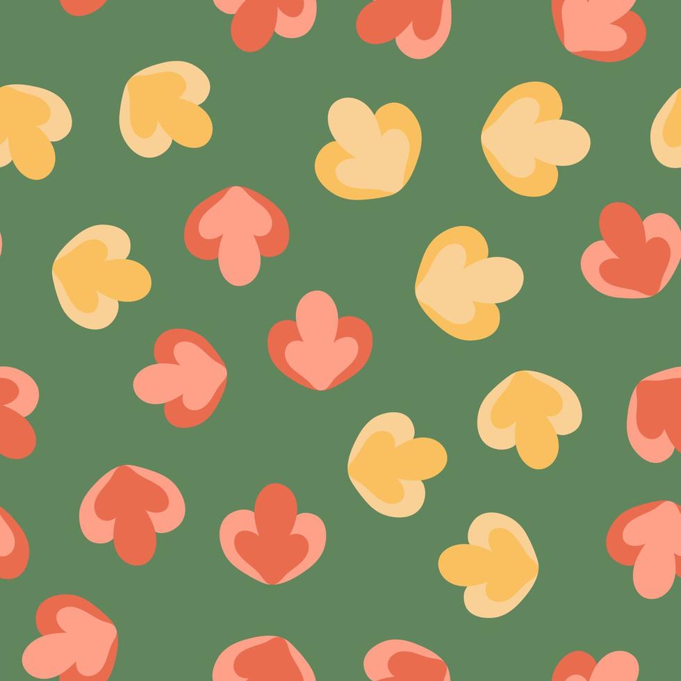 Seamless pattern with abstract shapes. Simple colored doodles vector