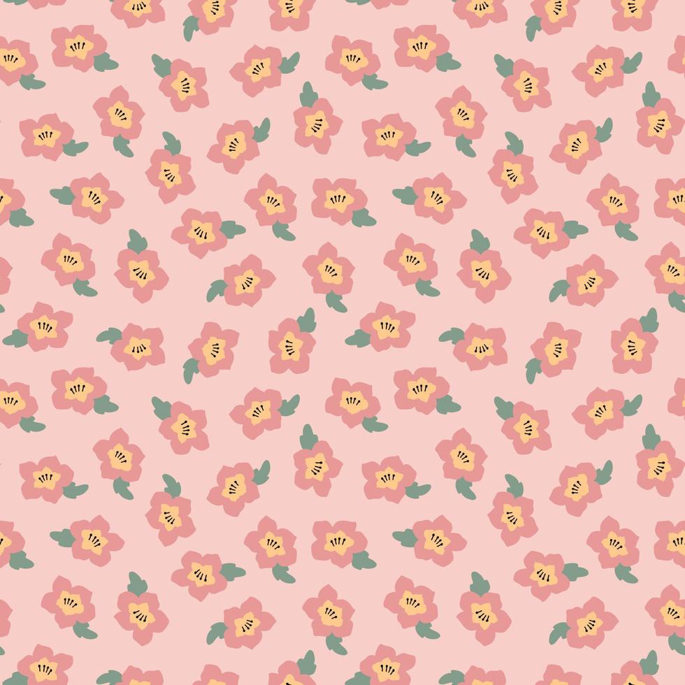 Seamless pattern with abstract shapes. Simple colored doodles vector
