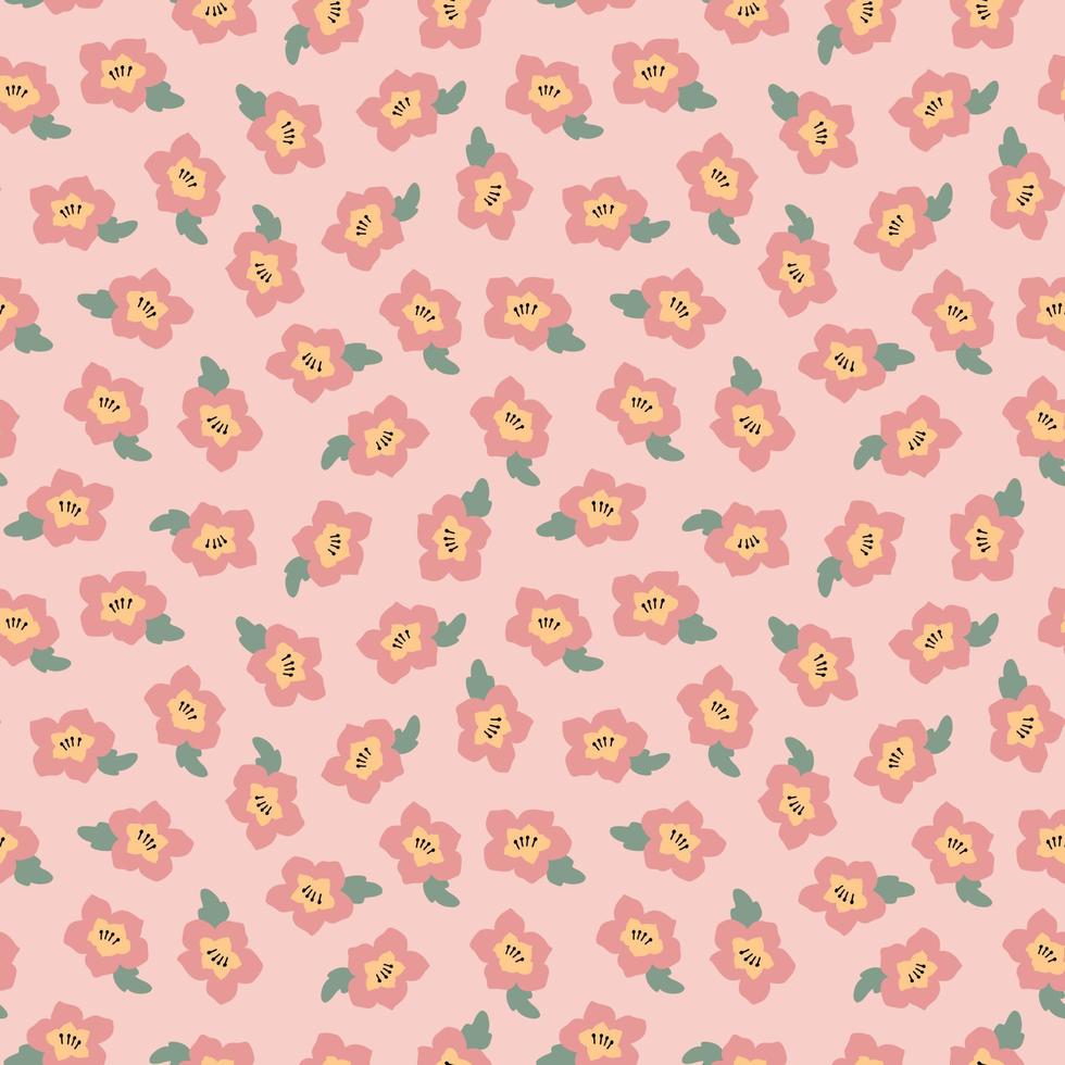 Seamless pattern with abstract shapes. Simple colored doodles vector