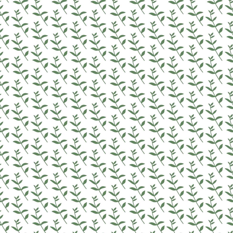 Cute botanical pattern. Seamless background in doodle style vector