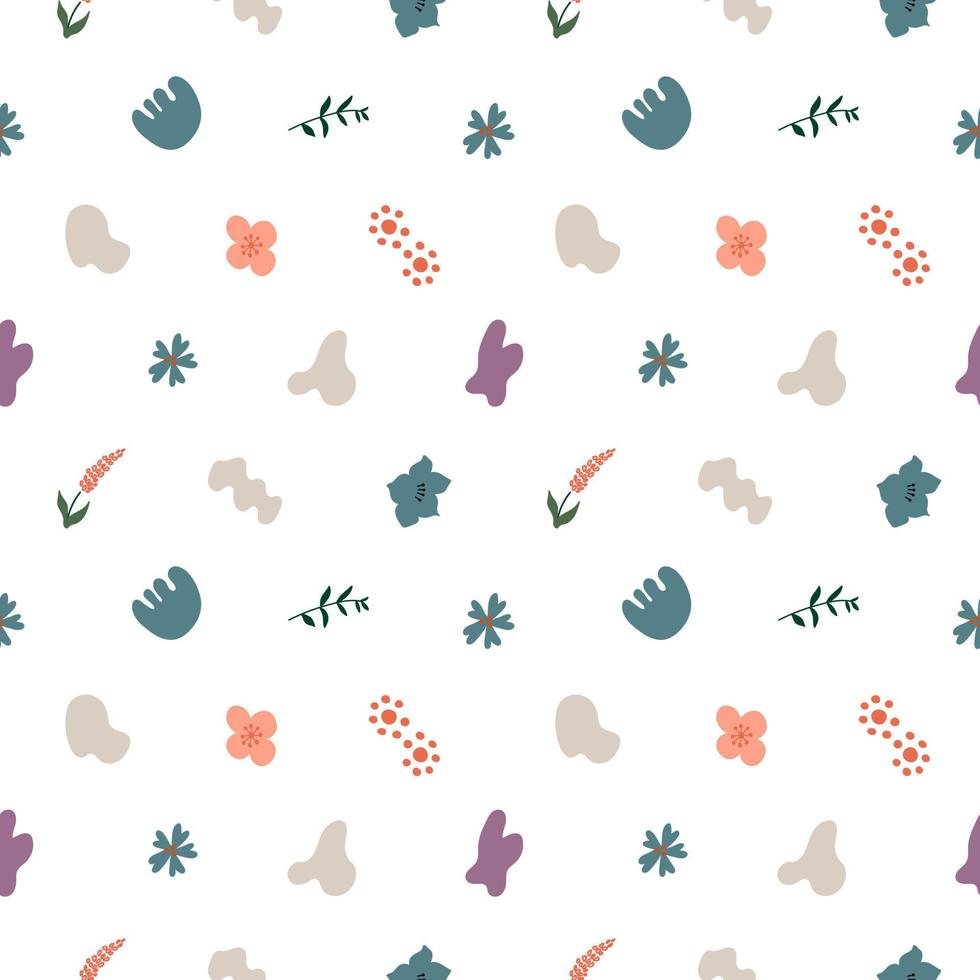 Abstract seamless pattern. Simple organic shapes vector