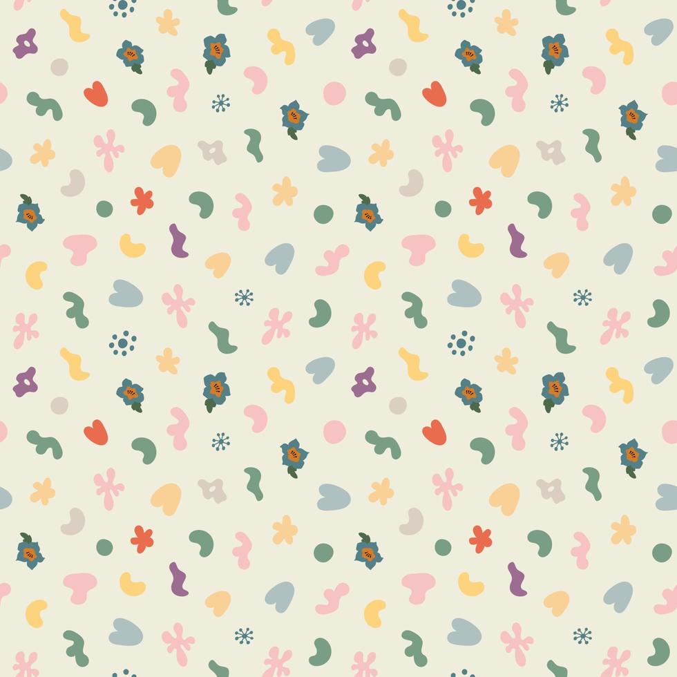 Abstract seamless pattern. Simple organic shapes vector