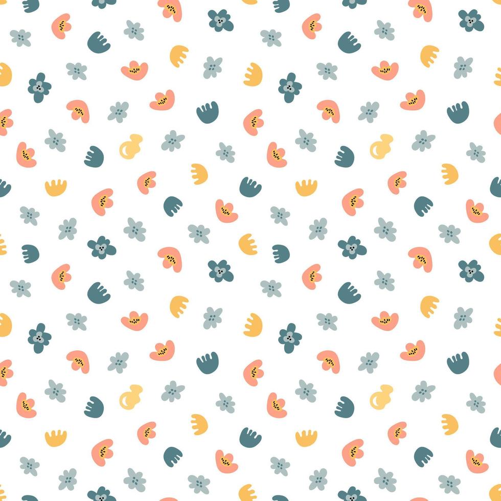 Abstract seamless pattern. Simple organic shapes vector