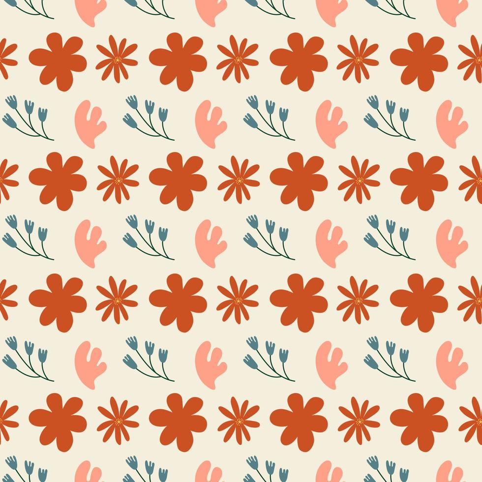 Abstract seamless pattern. Simple organic shapes vector